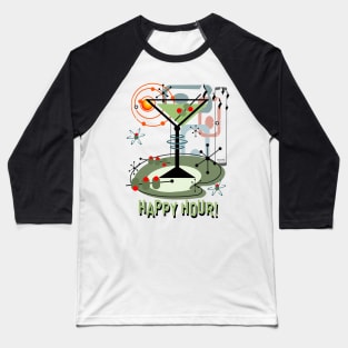 Atomic Happy Hour Martini Baseball T-Shirt
